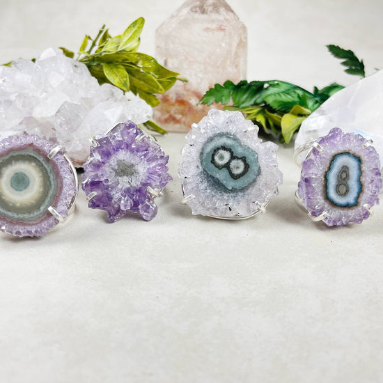 Amethyst Stalactite Arc Statement Ring